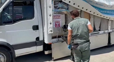 Nakliye aracında 117 kilogram esrar ele geçirdi