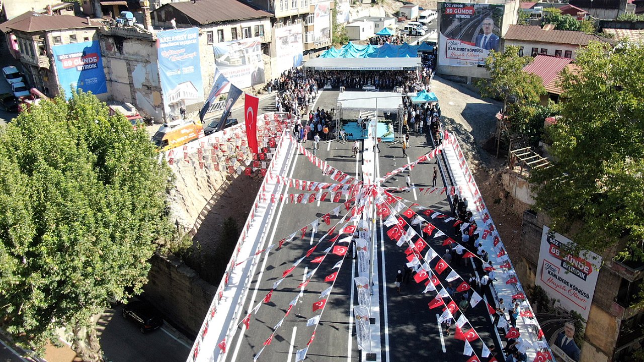 Kanlıdere’nin Yeni Köprüsü 89 Günde Açıldı