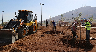 Afşin Millet Bahçesi Yeşilleniyor