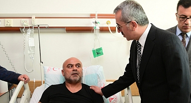 Başkan Güngör, Yaralı Polis Memurunu Hastanede Ziyaret Etti