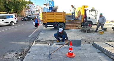Göksun’un En İşlek Arterinde Yaya Yolları Yenilendi
