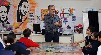 Ressam Doç. Dr. Türe SANKO’lu öğrencilerle buluştu