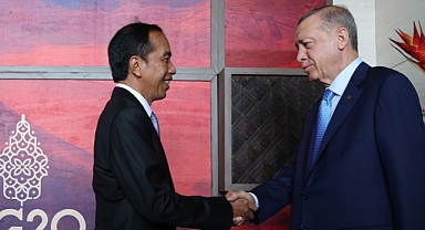 Cumhurbaşkanı Erdoğan, Endonezya Devlet Başkanı Widodo ile bir araya geldi