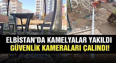 Elbistan’da kamelyalar yakıldı güvenlik kameraları çalındı!