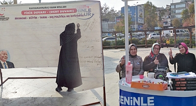 Saadetli Kadınlarından Fikir Duvarı Çalışması