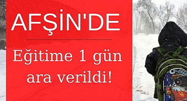 Afşin’de Eğitime Kar Engeli