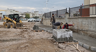 Dulkadiroğlu’nda Kilit Parke Çalışması