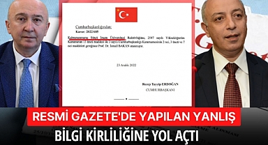 Resmi Gazete'de Yapılan Yanlış Bilgi Kirliliğine Yol Açtı