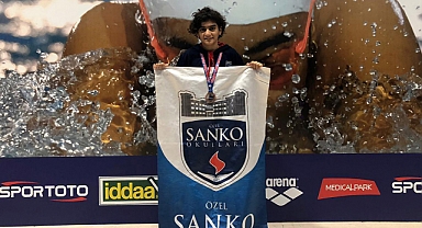 SANKO Okulları Öğrencisinden Yüzmede Bronz Madalya