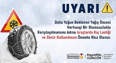Büyükşehir’den Kış Lastiği ve Zincir Uyarısı!