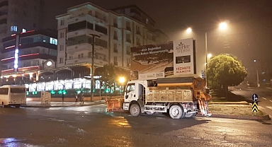 Büyükşehir Şehir Merkezinde Kar Nöbetinde