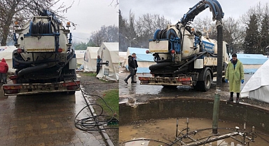 Büyükşehir Sağanak Yağışlara Karşı Sahada