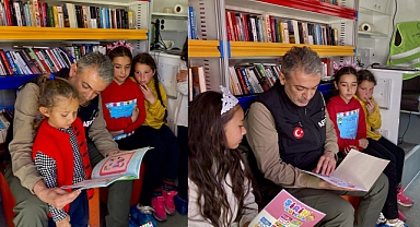 Türkoğlu Koordinatör Valisi Tuncay Akkoyun Gezici Kütüphaneyi Ziyaret Etti