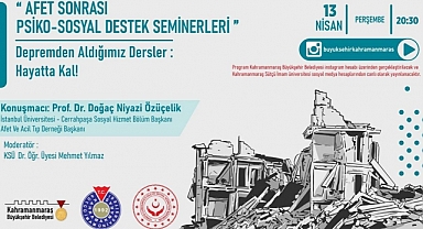 Afet Sonrası Psiko-Sosyal Destek Seminerleri Başlıyor!