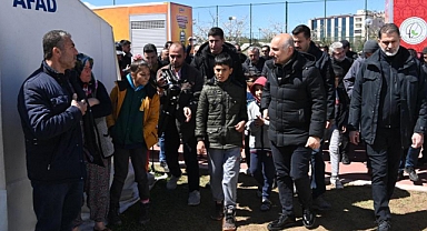 Başkan Güngör, Bakan Karaismailoğlu ile Barınma Merkezlerini Ziyaret Etti