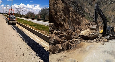Kahramanmaraş’ın Kuzey İlçelerinde Hasarlı Yolları Onarıyor