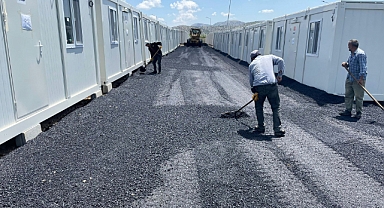 Büyükşehir, Nurhak Konteyner Kent’te Alt ve Üstyapı İmalatını Sürdürüyor