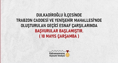 Geçici Çarşılarda Başvurular Başladı!