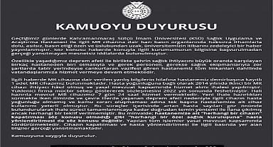 KSÜ’den MR cihazı iddialarına açıklama geldi! 