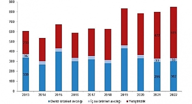 Su ürünleri üretimi 2022 yılında %6,2 arttı