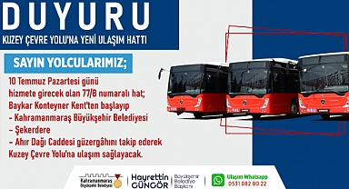 Büyükşehir’den Kuzey Çevre Yolu’na Yeni Ulaşım Hattı