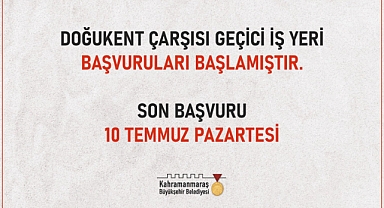 Doğukent Geçici Çarşıda Başvurular Başladı!