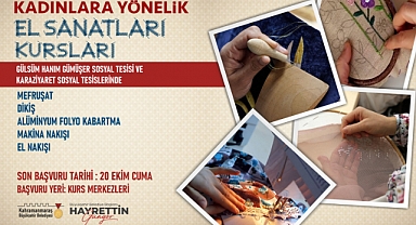 Büyükşehirin Kadınlara Yönelik El Sanatları Kursunda Kayıtlar Başladı!