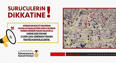 Sandalzade Bulvarı Trafiğe Kapatılıyor!