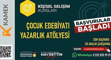 Büyükşehir’in Çocuk Edebiyatı Yazarlık Atölyesi’nde Başvurular Başladı!