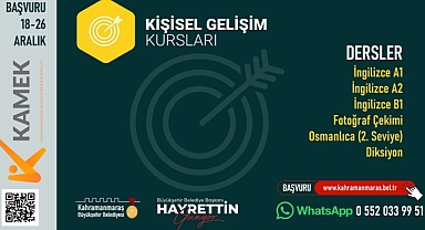 KAMEK’te 6 Yeni Kursta Başvurular Başladı!