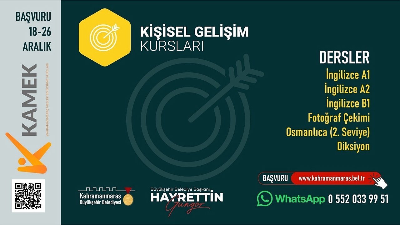 KAMEK’te 6 Yeni Kursta Başvurular Başladı!