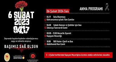 6 Şubat depremlerinin yıl dönümünde anma programı düzenlenecek