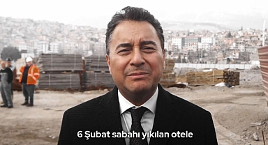 Ali Babacan, uyardığı otelin enkazının önünden seslendi: Deprem göz göre göre geldi