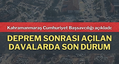 Kahramanmaraş’ta deprem sonrası açılan davalarda son durum