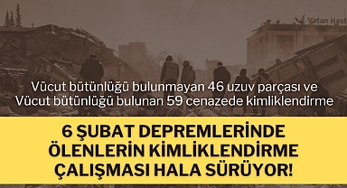 Kahramanmaraş’ta depremde ölenlerin kimliklendirme çalışması hala sürüyor