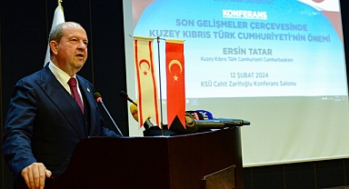 KKTC Cumhurbaşkanı Ersin Tatar’dan KSÜ’de Konferans