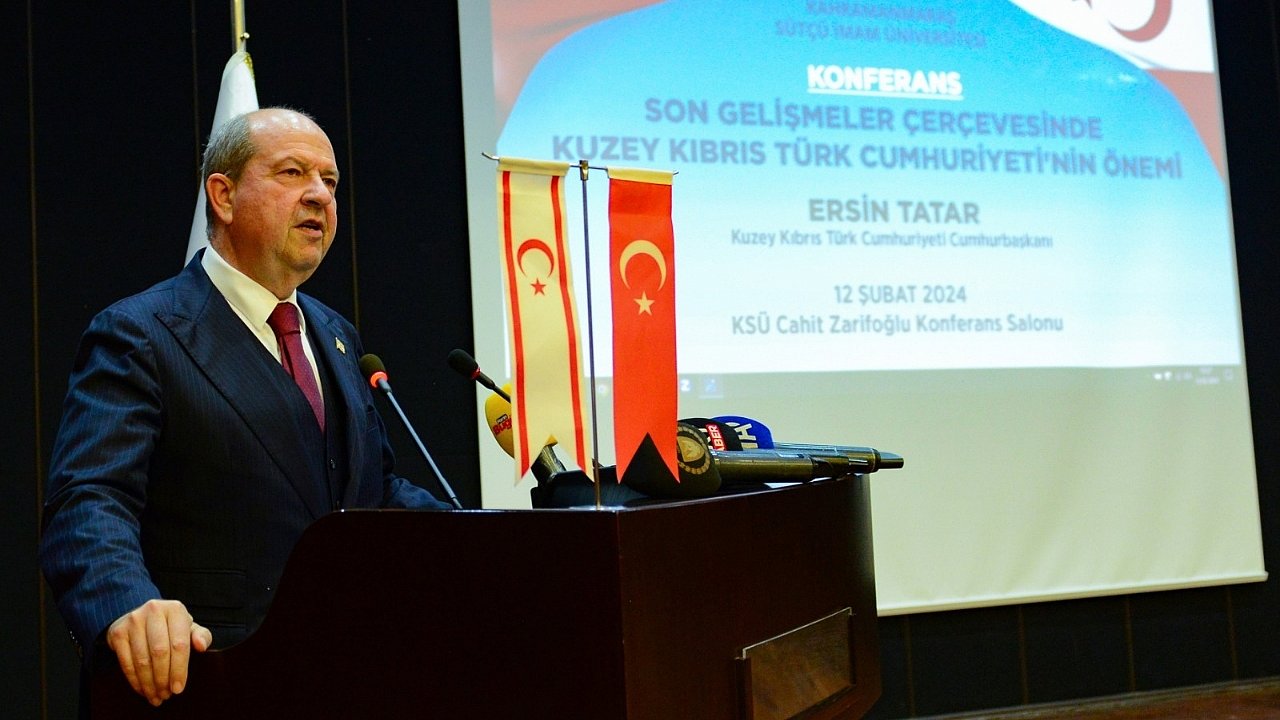 KKTC Cumhurbaşkanı Ersin Tatar’dan KSÜ’de Konferans