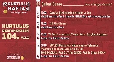Kurtuluş Haftası Etkinlikleri 9 Şubat Cuma Günü Başlıyor!