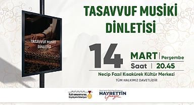 Büyükşehir’in Ramazan Ayı Etkinlikleri Tasavvuf Musiki Dinletisiyle Başlayacak!