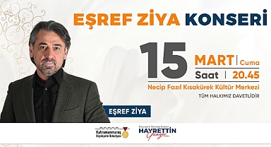 Büyükşehir’in Ramazan Ayı Etkinliklerinde Eşref Ziya Sahne Alacak