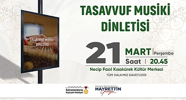 Büyükşehir’in Ramazan Etkinlikleri Tasavvuf Musiki Dinletisiyle Devam Edecek