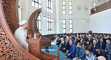 EXPO 2023 Sergi Alanı’na inşa edilen Ali Mahçiçek Camii dualarla ibadete açıldı