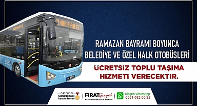 Büyükşehir’den Ramazan Bayramı’nda Ücretsiz Toplu Taşıma Hizmeti