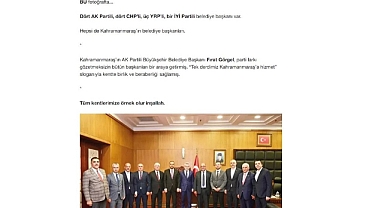 Gazeteci Ahmet Hakan, Kahramanmaraş'taki Birlikteliği Övdü