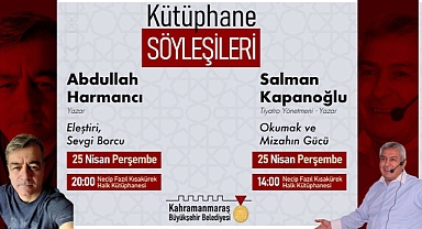 Yazar Harmancı ve Kapanoğlu, Okurlarla Buluşacak
