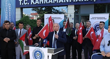 KİÜ, İsrail'in Filistin'e Yönelik Saldırılarını Protesto Ediyor