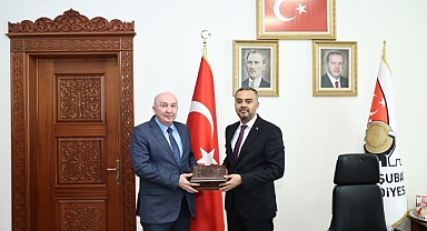 KSÜ Rektörü Yasım, Başkan Toptaş'a Hayırlı Olsun Ziyaretinde 