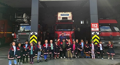 Minik İtfaiyecilerden Kahramanmaraş İtfaiyesine Ziyaret