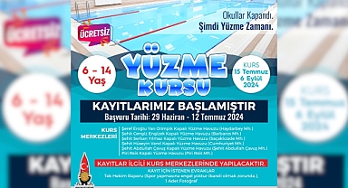 Başkan Toptaş’ın Öğrencilere Karne Hediyesi: Yüzme Kursu