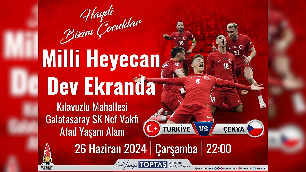 Depremzedeler Milli Maç Coşkusunu Dev Ekranda Yaşayacak